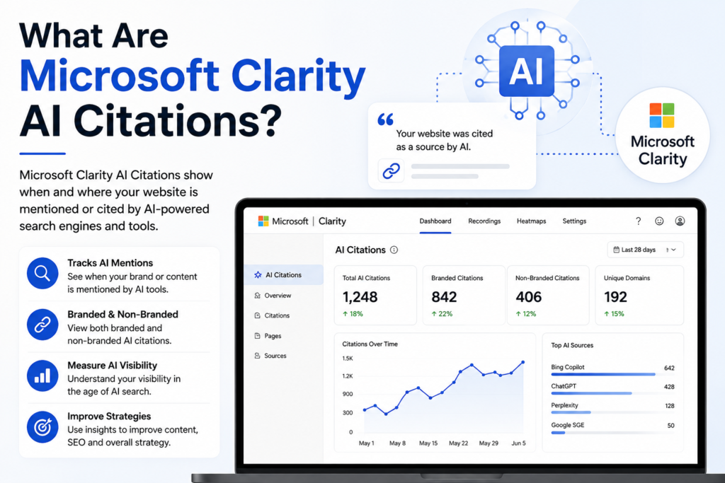 What are Microsoft Clarity AI Citations and how do they track AI visibility
